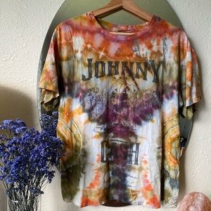Free People Johnny Cash daydreamer tee, hand tie dyed! Size small